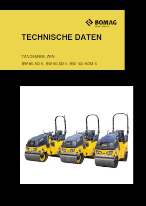 Tandem Vibration Rollers Bomag BW 80 AD-5