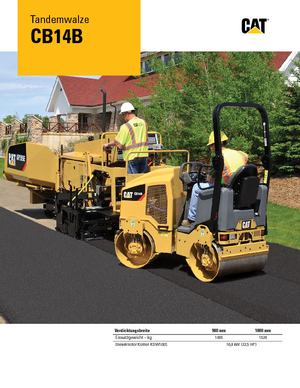 Tandem titreşimli silindirler Caterpillar CB14B