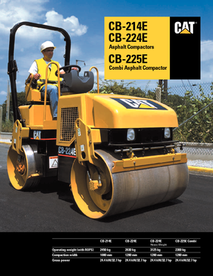 Tandem titreşimli silindirler Caterpillar CB 224 E