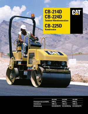 Tandem Vibration Rollers Caterpillar CB 225 D