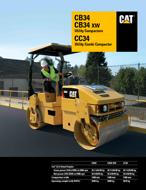 Tandem Vibration Rollers Caterpillar CB34