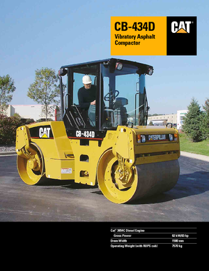 Tandem titreşimli silindirler Caterpillar CB434D