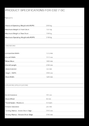 Tandem Vibration Rollers Caterpillar CB2.7 GC