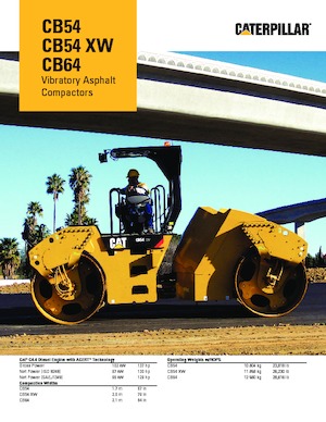 Tandem titreşimli silindirler Caterpillar CB54