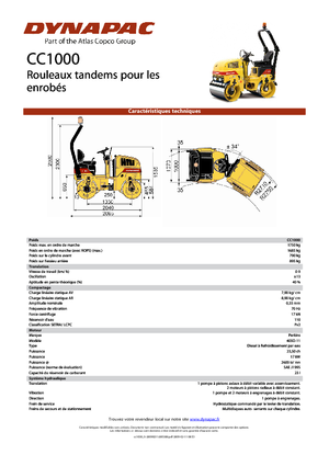 Tandem Vibration Rollers Dynapac CC 1000