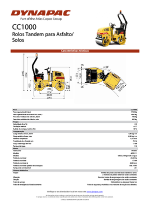 Tandem Vibration Rollers Dynapac CC 1000