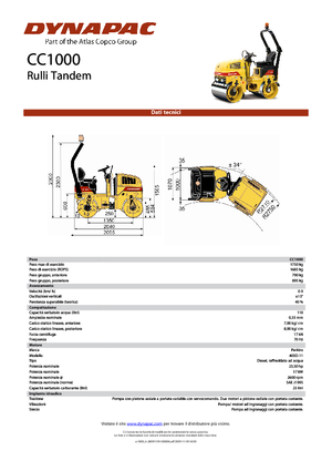 Tandem Vibration Rollers Dynapac CC 1000