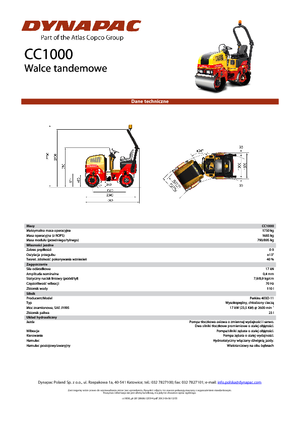 Tandem Vibration Rollers Dynapac CC 1000