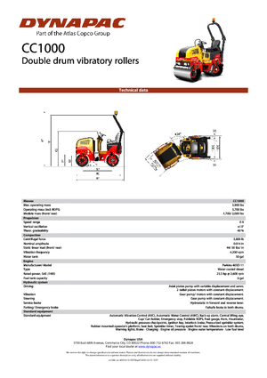 Tandem Vibration Rollers Dynapac CC 1000