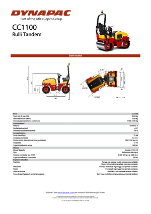 Tandem Vibration Rollers Dynapac CC 1100