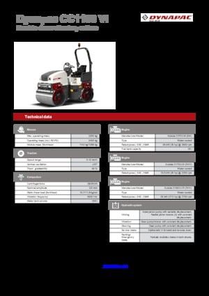 Tandem Vibration Rollers Dynapac CC 1100 VI