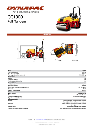 Tandem Vibration Rollers Dynapac CC 1300