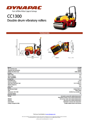Tandem Vibration Rollers Dynapac CC 1300