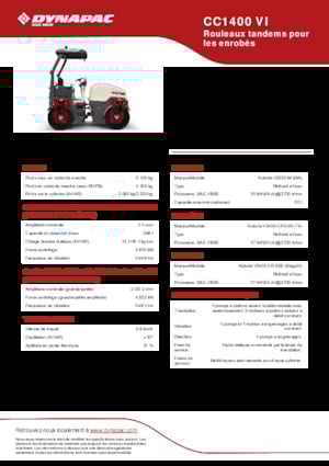 Tandem Vibration Rollers Dynapac CC 1400 VI