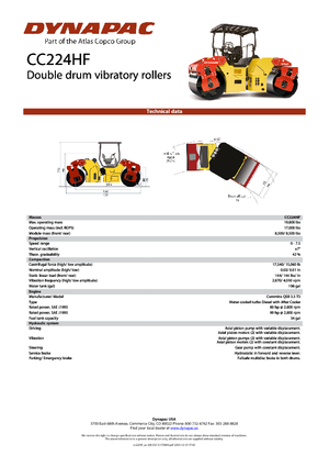 Tandem Vibration Rollers Dynapac CC 224 HF