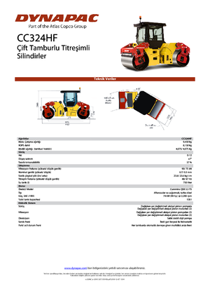 Tandem Vibration Rollers Dynapac CC 324 HF