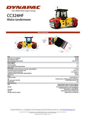 Tandem Vibration Rollers Dynapac CC 324 HF