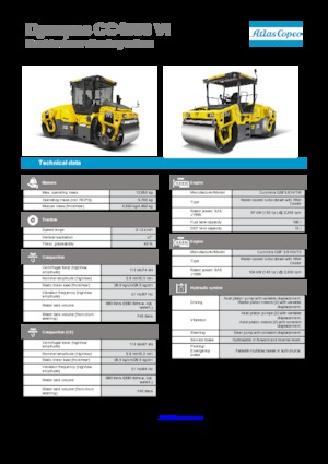 Tandem Vibration Rollers Dynapac CC 4000 VI