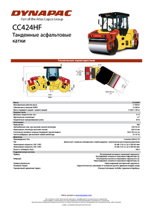 Tandem Vibration Rollers Dynapac CC 424 HF