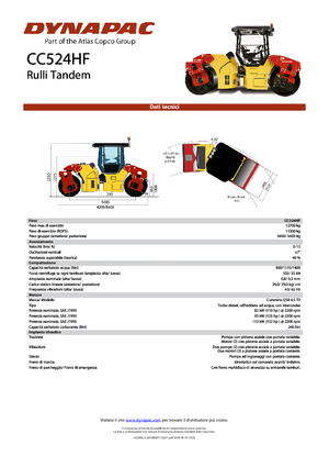 Tandem Vibration Rollers Dynapac CC 524 HF