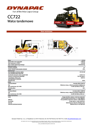 Tandem Vibration Rollers Dynapac CC 722