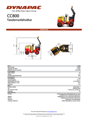 Tandem Vibration Rollers Dynapac CC 800