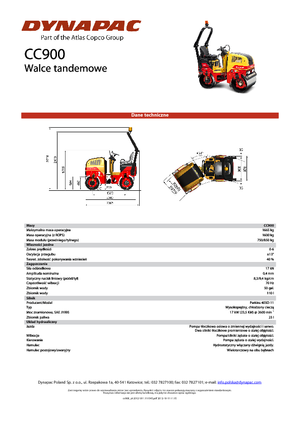 Tandem Vibration Rollers Dynapac CC 900