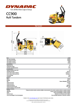 Tandem Vibration Rollers Dynapac CC 900