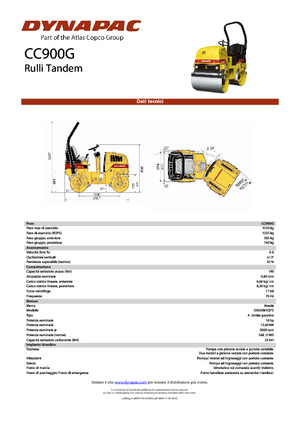 Tandem Vibration Rollers Dynapac CC 900 G