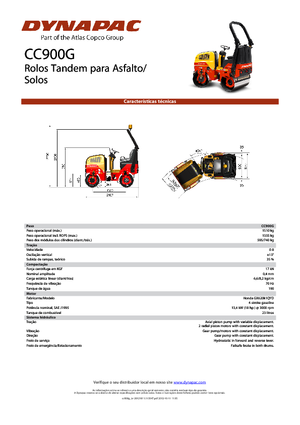 Tandem Vibration Rollers Dynapac CC 900 G
