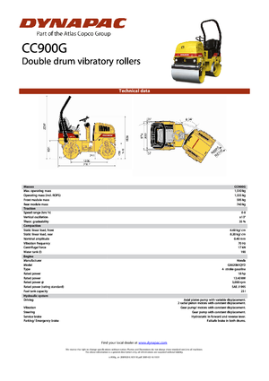 Tandem Vibration Rollers Dynapac CC 900 G