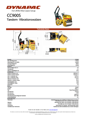 Tandem Vibration Rollers Dynapac CC 900 S