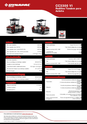 Tandem Vibration Rollers Dynapac CC3300 VI