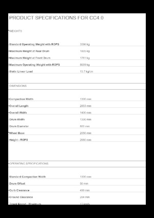Tandem Vibration Rollers Caterpillar CC4.0