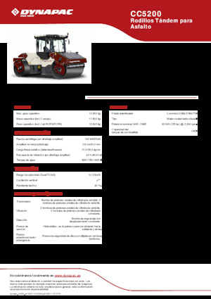 Tandem Vibration Rollers Dynapac CC5200