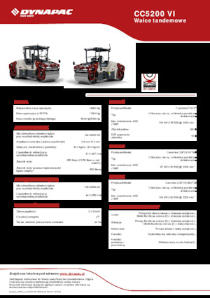 Tandem Vibration Rollers Dynapac CC5200 VI
