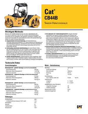 Tandem Vibration Rollers Caterpillar CD44B