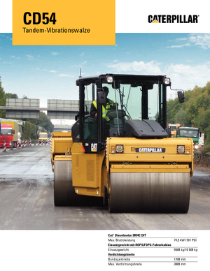 Tandem Vibration Rollers Caterpillar CD 54
