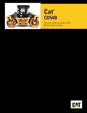Tandem Vibration Rollers Caterpillar CD54B
