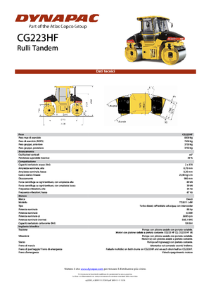 Tandem Vibration Rollers Dynapac CG 223 HF