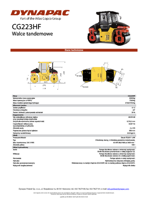 Tandem Vibration Rollers Dynapac CG 223 HF