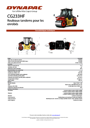 Tandem Vibration Rollers Dynapac CG 233 HF