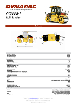 Tandem Vibration Rollers Dynapac CG 333 HF