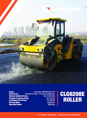 Tandem titreşimli silindirler Liugong CLG6208E