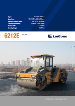 Tandem Vibration Rollers Liugong 6212E 