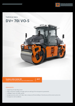 Tandem Vibration Rollers Hamm DV+ 70i VO-S
