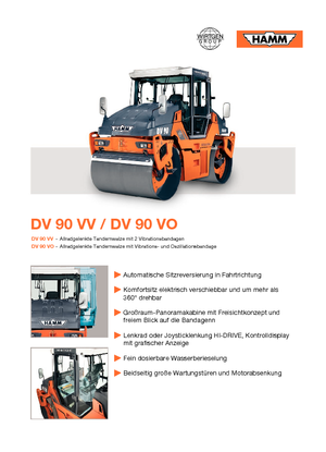 Tandem Vibration Rollers Hamm DV 90 VO
