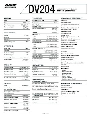 Tandem titreşimli silindirler Case DV210