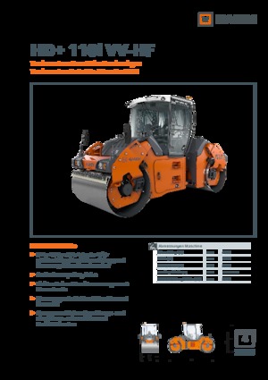 Tandem titreşimli silindirler Hamm HD+ 110i VV-HF