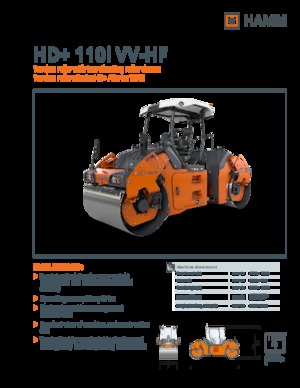 Tandem Vibration Rollers Hamm HD+ 110i VV-HF
